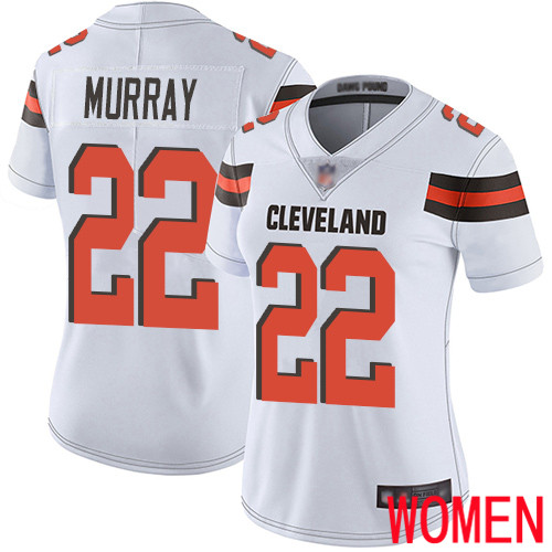 Cleveland Browns Eric Murray Women White Limited Jersey 22 NFL Football Road Vapor Untouchable